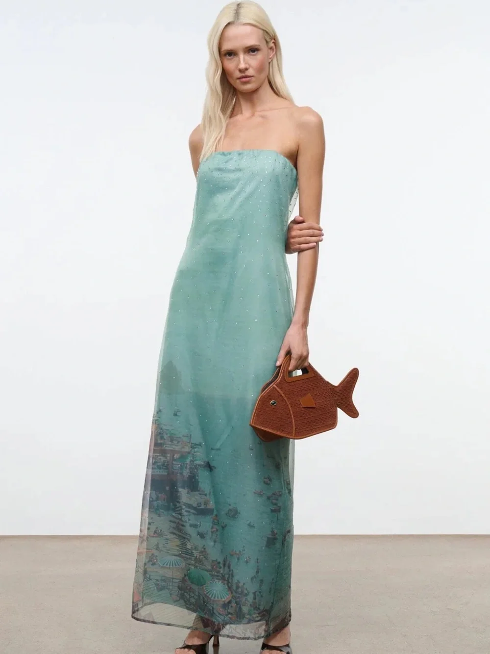 Staud Cleo Fish Bag in Tabac